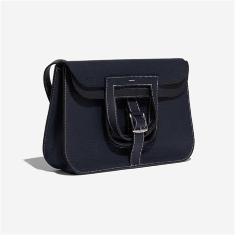 hermes halzan|Hermès Halzan 31 Clemence Bleu Nuit / Black.